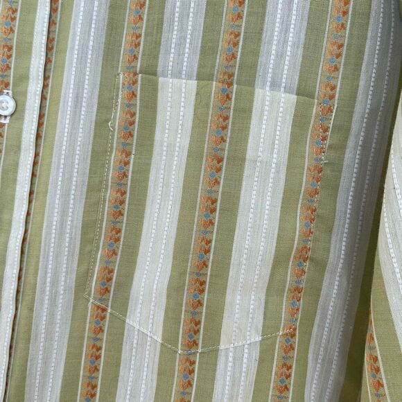 Vintage 70s Towncraft Striped Tapered Penn Prest Shirt M, JC Penney, Button-Up - Picture 9 of 10
